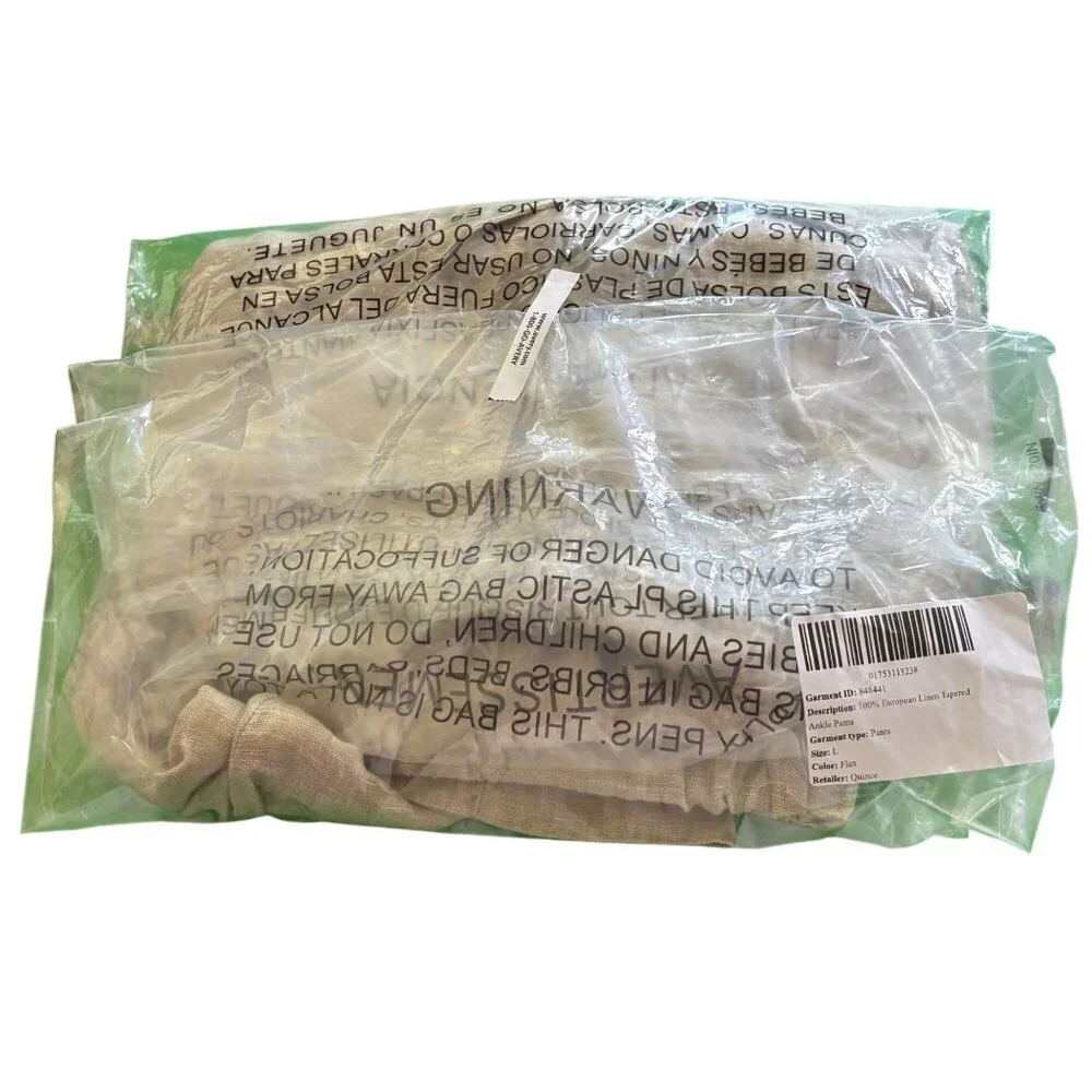 QUINCE Womens Flax 100% European Linen Tapered Ankle Pants Sz Large Elastic Wais - Picture 9 of 11